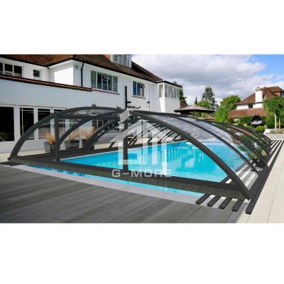 China 16.4'x32.8, aluminum frame, PC cover, retractable pool fence/cover manufacturer/factory 16.4'x32.8 for sale