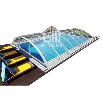 China Aluminum Pool Fence Manufacturer (13'x26, Aluminum Frame, PC Cover, Retractable, Pool Fence) 13'x26 for sale