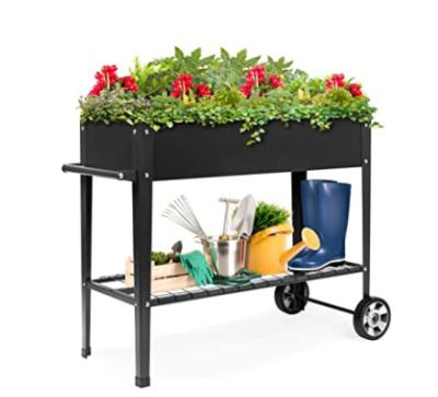 China Modern Garden Metal Potting Working Bench With Wheels Hot Sale In USA - 95X40X80CM for sale