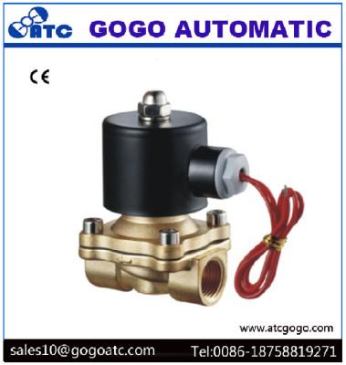 China tipo de impulsión directa de cobre amarillo de la válvula electromagnética del agua del gas de aire de la CA 110V tamaño del puerto G2 de G1/8” -” en venta