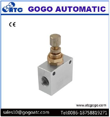 China 1.5MPa Pneumatic Flow Control Valve , 1/4 Inch Bsp Thread One Way Restrictor Valve for sale