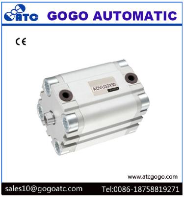 China 32mm bore 50mm stroke double acting valve actuator cylinder pneumatic ADVU32-50 compact air cylinders for sale