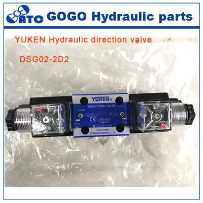 China Hydraulic directional type solenoid controlled valve Medium Pressure YUKEN DSG-02-2D2 for sale