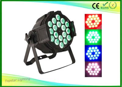 China Stadium Rgbw 18 x 10w führte helle 4-In-One farbenreiche Dmx Gleichheits-Dosen Innen-Par64 der Gleichheits- zu verkaufen