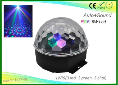 China luz mágica auto de la bola de 9w RGB LED con la iluminación sana del efecto de control en venta