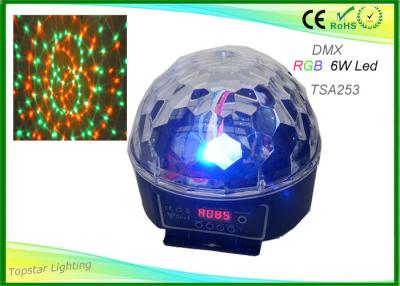 China la luz del efecto de la bola de discoteca de 6w Rgb LED, alta magia de la configuración enciende para arriba la bola de discoteca en venta