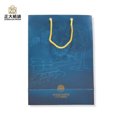 China Eco-Friendly Customer Custom Paper Bags With Logo And Braided Rope Handle for sale