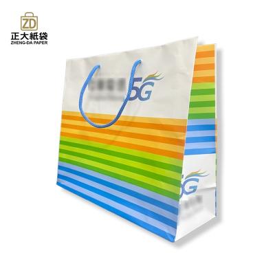 China Laminated Eco-Friendly Eco-Friendly Art Paper Carrier Bag With Logo for sale