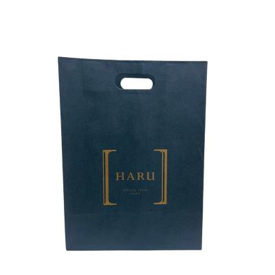 China Custom Printed Handle Paper Bag Eco - Friendly Customer Die Cut Bag for sale