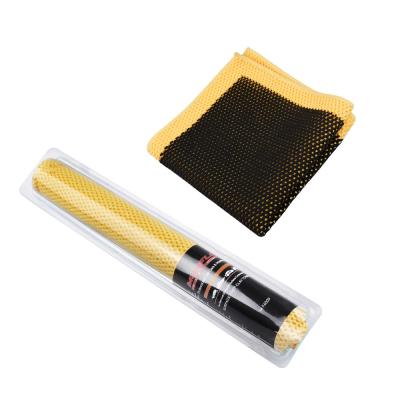 China 2mm espessura microfibra amarelo toalha de barro de carro em King Point grau à venda