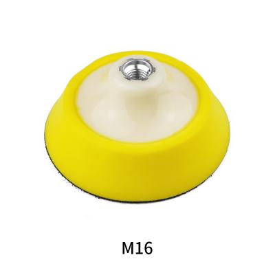 China Yellow Round Car Polishing Pads With Pu Backing Plate And Foam for sale