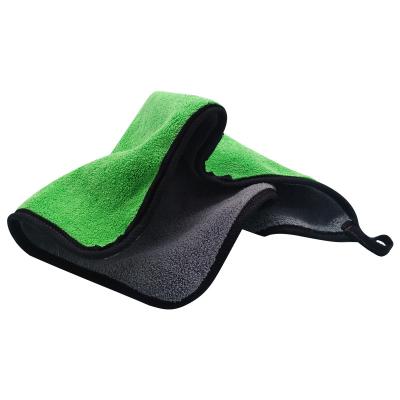 China 40*30cm Green Auto Detailing Microfiber Towels S M L Size High Water Absorption for sale