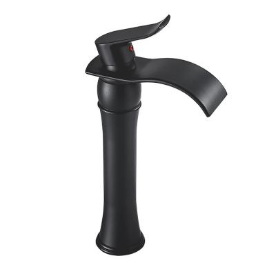 China Hot Selling Basin Faucets Toilet Vessel Sink Faucet Deck Mounted Wash Single Bathroom Black Handle Antique Basin Faucets for sale