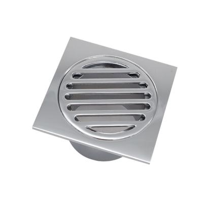 China Direct Selling Square Practical Brass Tile Insert Anti Smell Trap Kitchen Bathroom Floor Shower Drain for sale