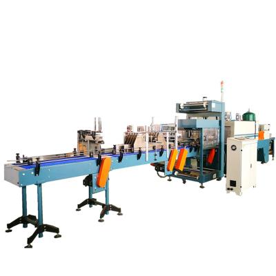 China Automatic Linear Type PE Film Heating Shrink Stretch Beverage Maker Wrapping Packing Machine For Bottle Water Production Line for sale