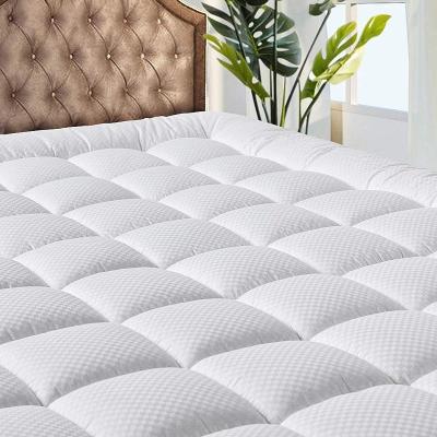 China Anti Dust Mite Quilted Fitted Twin Pad Cooling Breathable Fluffy Soft Pad Stretch Up To 21 Inch Deep, Twin Size, White for sale