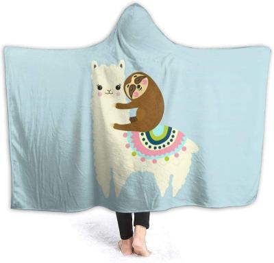 China PORTABLE Hooded Blanket Warm Anti-Pilling Flannel Hoodie-Plush Covering Throw Blankets Fit For Kids, Adults, Teens for sale