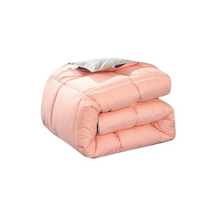 China Viable Double Sided Comforter (Pink&Grey) - 50% Plush Goose Feather Chips Down Core - Four Seasons Comforter - for Hotel, Home for sale