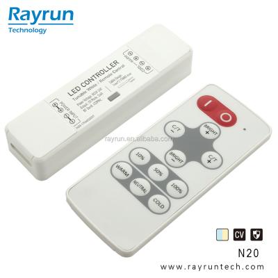 China Control Lights Rayrun N20 RF LED Nano Remote Adjustable White Controller for sale