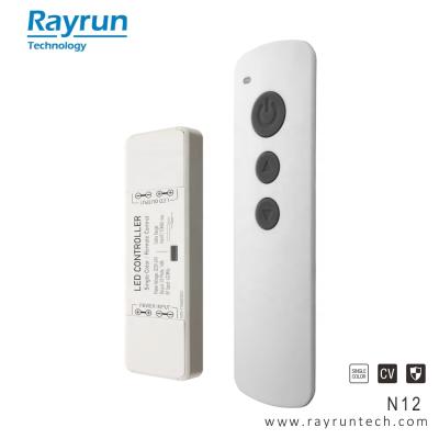 China Control Lights Rayrun N12 RF Nano Wireless Remote Single Color LED Dimmer Controller for sale