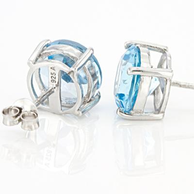 China Fashion Design Good Quality Sky Blue Topaz Earrings Stud Fashion Romantic Rings for sale