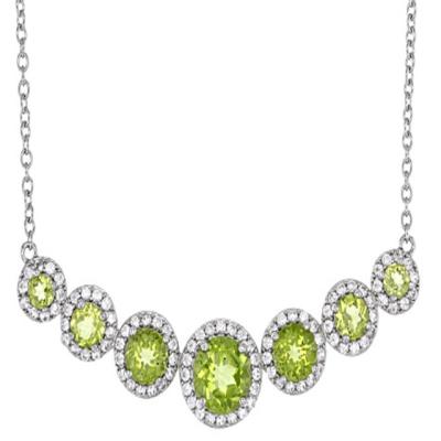 China Good Quality Romantic Strong Enough Most Popular Peridot Ladies Necklace Main Material Jewelry for sale