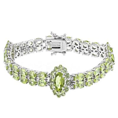 China Romantic Professional Design Peridot Anniversary Engagement Situation Stone Bracelets Main Stone Women for sale