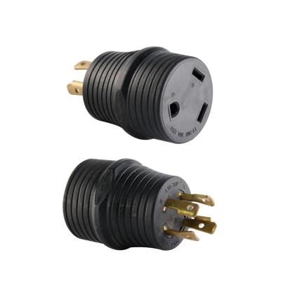 China Industrial RV L14-30P 30Amp 30Amp Male To Female 4 Pins Generator Power Adapter Connector Plug for sale