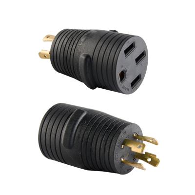 China Industrial RV L14-30P 30Amp Male To 50Amp 14-50R Female 4 Pins Generator Power Adapter Connector Plug for sale