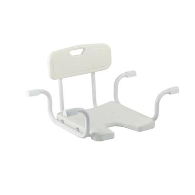 China Happiness Height Adjustable Bathroom Safety Guard U-Shaped Seat Plate Aluminum Bath Shower Chair for sale