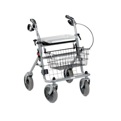 China Mobility Scooter Elderly Superior High Quality Aluminum Or Durable Iron Adjustable Adult Rollator Walker For Elderly for sale