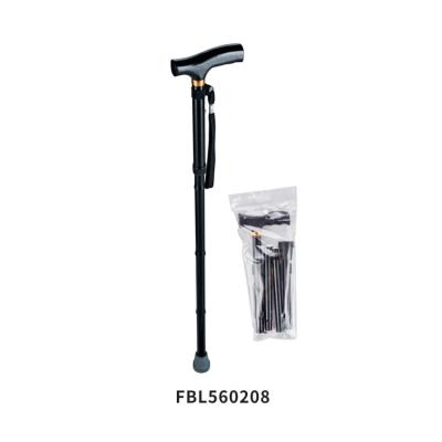 China Happiness OEM Folding Walking Stick Portable And Collapsible Adjustable Black Folding Cane Walking Canes for sale