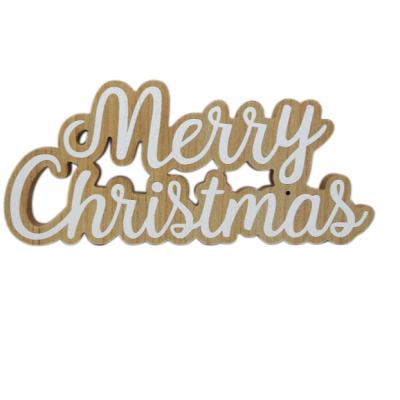 China Hot Selling Decorative Wooden English Home Decor Christmas House Letters Pendant for sale