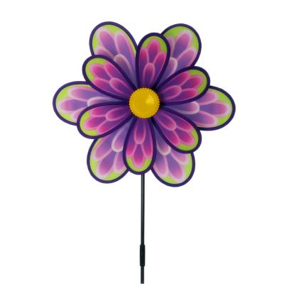 China High Quality Novelty Decoration Garden Children Decorative Toys Flower Wind Spinner for sale