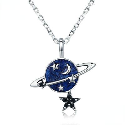 China FASHIONABLE designed personality planet jewelry sterling silver blue set border 2022 new mysterious s925 for sale