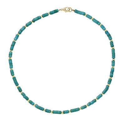 China 2021 New Ethnic Designed Handmade Turquoise Necklace Clavicle Chain Accessories For Female for sale