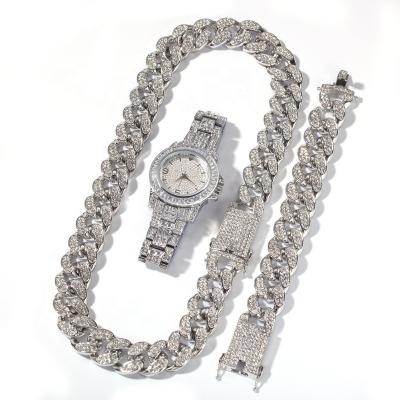 China Hip-Hop Frontier Men's Vintage Hiphop Hot Selling Bracelet Necklace Three-Piece Set for sale