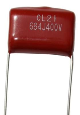 China 1.6UR Rustproof Metallised Polyester Film Capacitor CL21 684J400V for sale