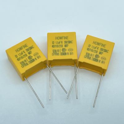 China Antiparasitário inoxidável do capacitor da segurança de 155K/310V P15 D7 X2 à venda