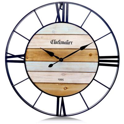 China All-match Antique Cheap Vintage Fashion Price Style 24inch Round Metal Wall Clock for sale