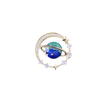 China Jewelry Decoration ZHIWEI star system small brooch elegant creative oil painting system clothing accessories pin clothing accessories brooch for sale