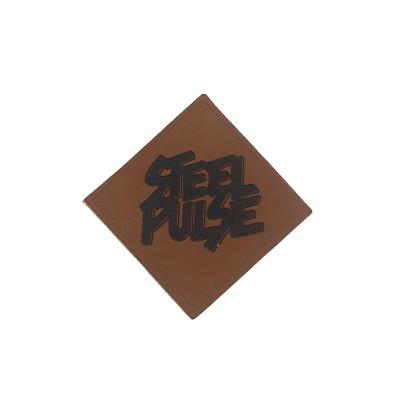 China 2022 Factory New Leather Sustainable Labels Embossed Logo For Jeans Clothing Bags for sale