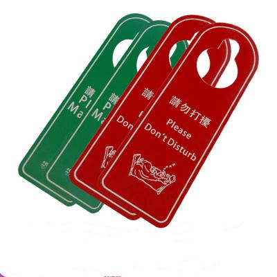 China paper & Cardboard Do Not Touch And Make Up To Hotel Door Hanger Paper Circle Hole Hanger Card for sale