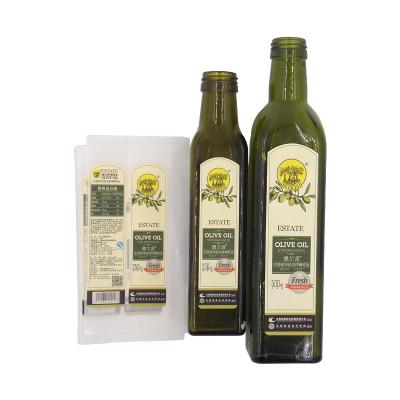 China High Quality Barcode Olive Oil Bottle Label Custom Olive Oil Sticker Printing for sale