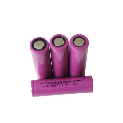 China Recargable 18650 Lifepo4 Batería de litio fosfato 3.2v 1100mah 1500mah 1800mah en venta