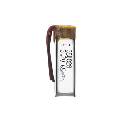 China Batería 350828 de las baterías 65mAh 3,7 V Lipo del polímero de litio del poder más elevado en venta