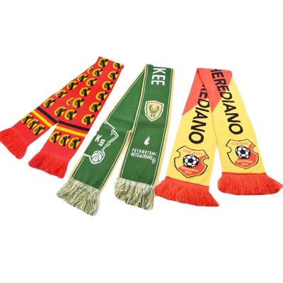 China Warm Wholesale Neckscarf Winter Cheap Custom Printed Acrylic Knitted Soccer Fan Football Club Scarves for sale