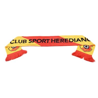 China High Quality Winter Adult Neckscarf Double Side Custom Printed Football Fan Knitted Knitted Soccer Club Scarf for sale