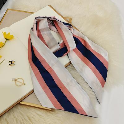 China Hot Sales Wholesale Neckscarf Summer Satin Scarf Bag Silk Ribbon For Handbag for sale