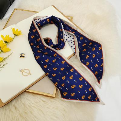 China Fashion New Style Neckscarf Long Silk Ribbon Scarf Handle Tie Bag Scarves for sale